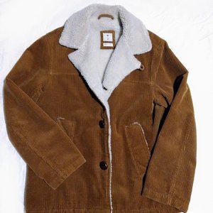 Gap x M.Nii Shearling Corduroy Coat Jacket Vintage Double Collar GQ